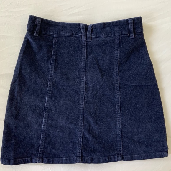 PacSun Blue Corduroy Button Skirt - Picture 2 of 3